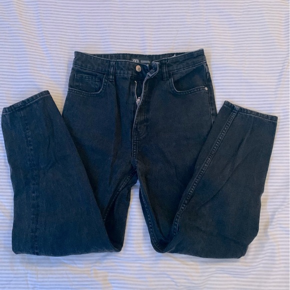 Zara black mom jeans - Picture 1 of 4
